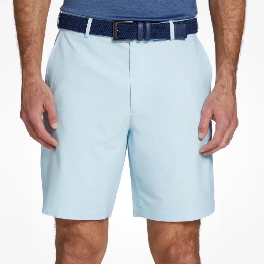 NEW Walter Hagen 40 Men 9" Performance 11 Flex‎ Golf Shorts Soft Blue Micro Flat